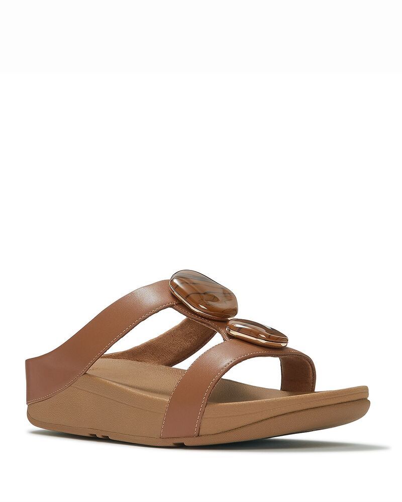 フィットフロップ レディース シューズ サンダル FitFlop Womens Fino Wedge Sandals Deep Tan タン