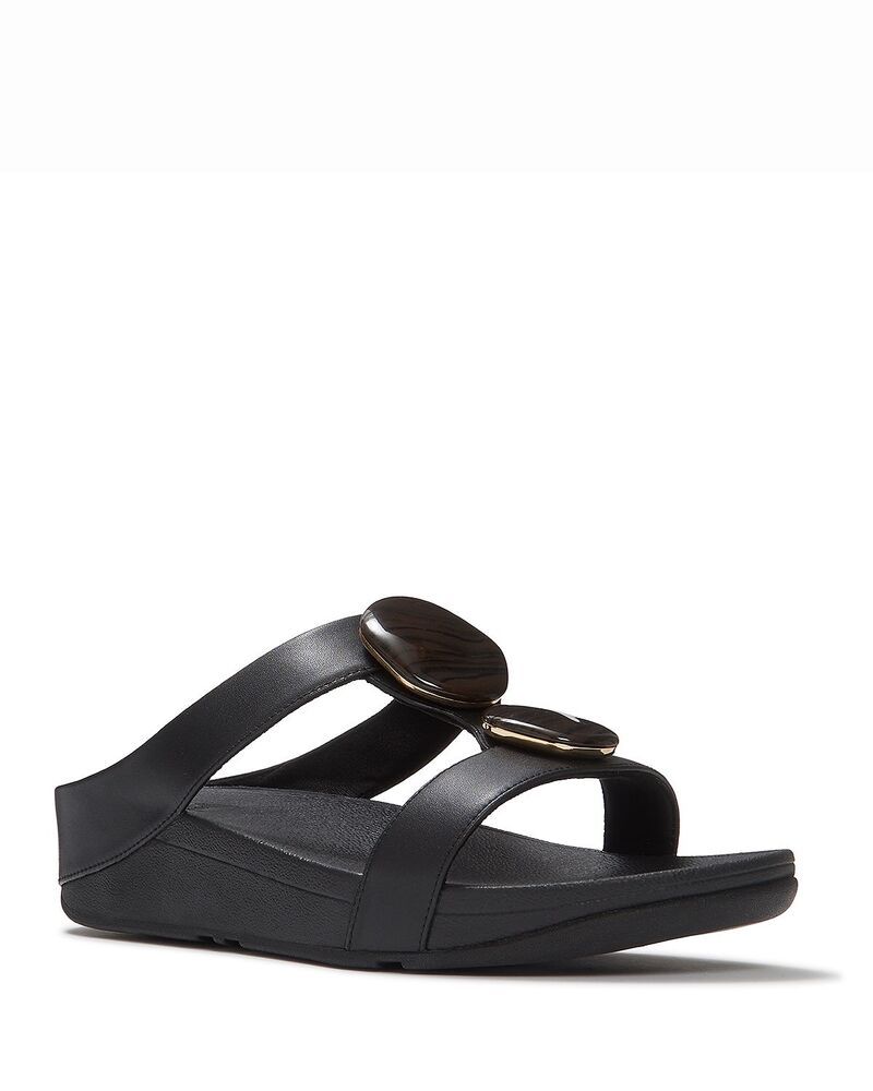 フィットフロップ レディース シューズ サンダル FitFlop Womens Fino Wedge Sandals Black ブラック