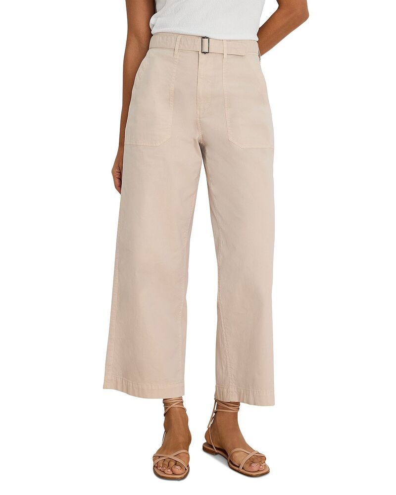 ニックプラスゾーイ レディース ボトムス カジュアルパンツ ワイドレッグ アンクル NICZOE Highland Soft Stretch Wide Leg Belted Ankle Pants Macadamia