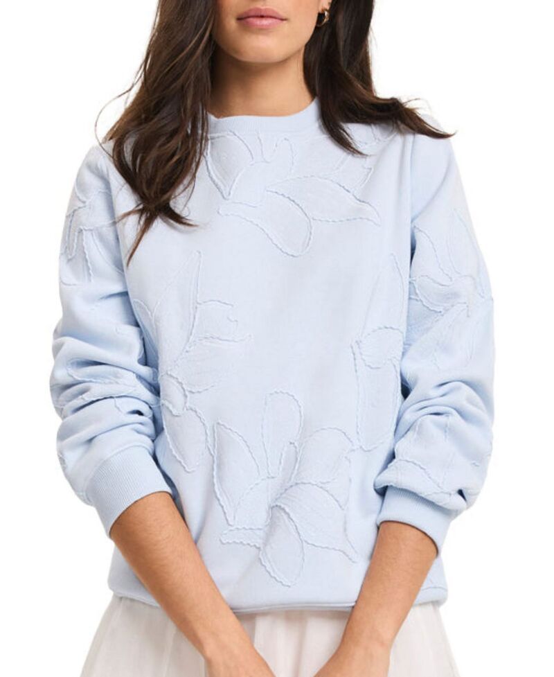ミルトンベルベット レディース アウター パーカー・スウェット シャツ 刺繍 Mint Velvet Womens Embroidered Sweatshirt Blue ブルー
