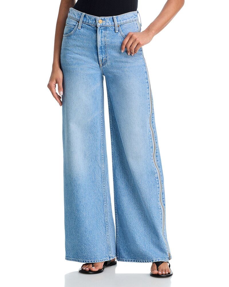 マザー レディース ボトムス デニムパンツ ワイドレッグ ジーンズ MOTHER Side Zip Slung Wide Leg Jeans in Munchies
