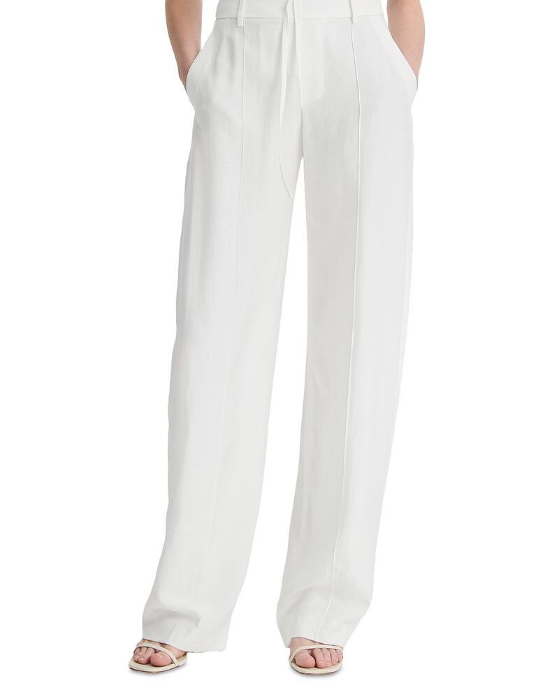 ヴィンス レディース ボトムス カジュアルパンツ Vince Mid Rise Double Waistband Trousers Off White オフホワイト