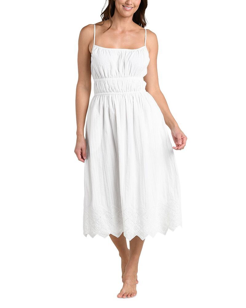 ラブランカ レディース トップス ワンピース ミディ La Blanca Crinkle Collective Midi Dress Cover Up White ホワイト