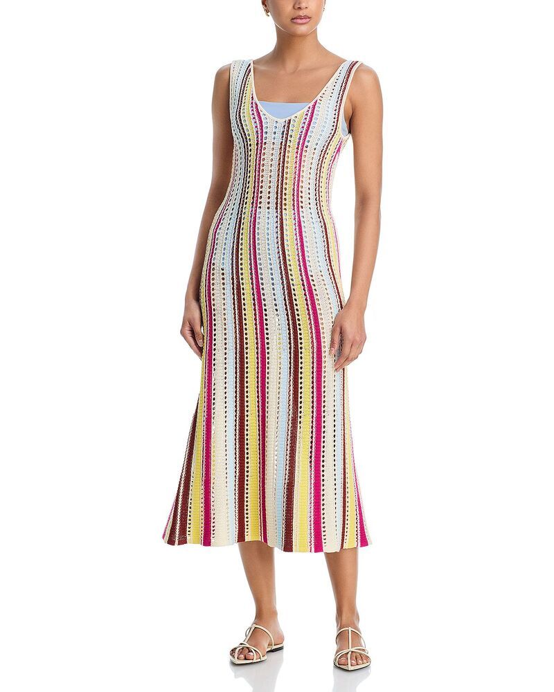 ソリッド アンド ストライプ レディース トップス ワンピース Solid Striped The Velmira Cover Up Dressymi Stripe ストライプ