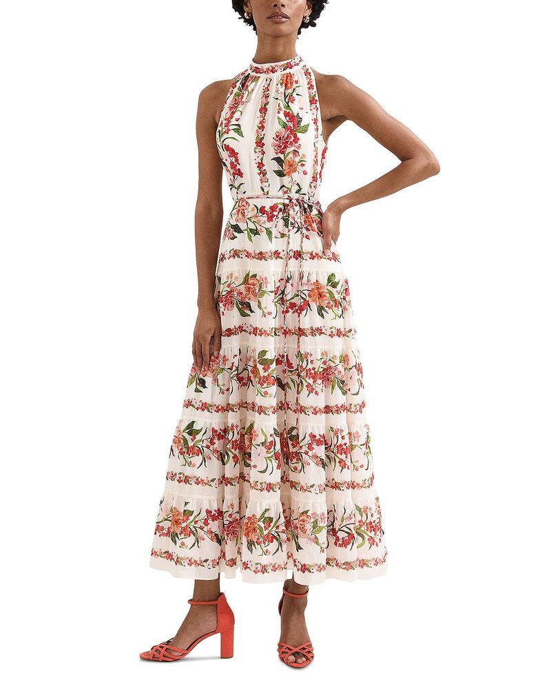 フェイズ・エイト レディース トップス ワンピース フラワー柄 フラワー Phaseight Nita Floral Dress Cream クリーム