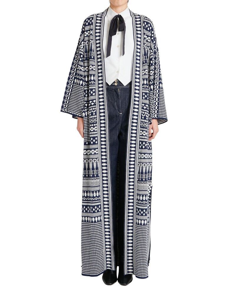 テンパリーロンドン レディース アウター コート ニット Temperley London Womens Tlalli Knit Coat Navy Silver ネイビー
