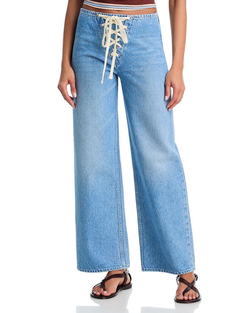 マザー レディース ボトムス デニムパンツ レース ジーンズ MOTHER The Laced Up Smoothie Sneak Jeans in Munchies 50,280円