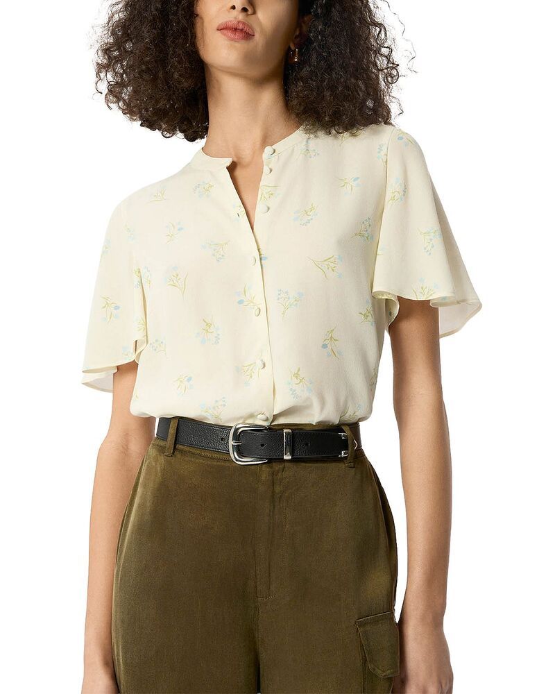 ホイッスルズ レディース トップス シャツ Whistles Button Front Shirt IvoryMulti アイボリー