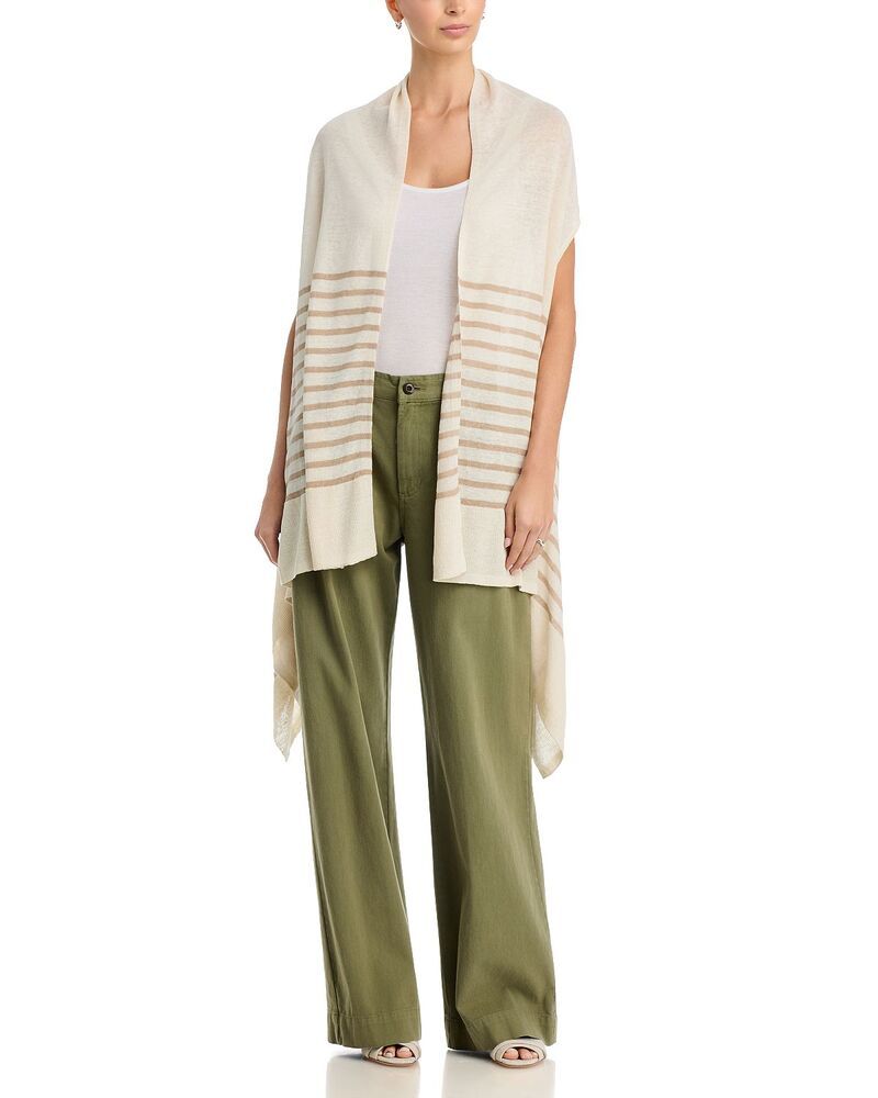 マジェスティック レディース アウター カーディガン ノースリーブ リネン Majestic Filatures Linen Sleeveless Cardigan Desert