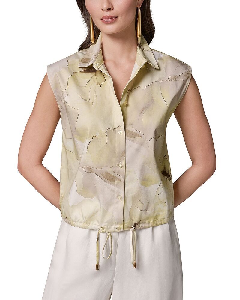 ダナ キャラン ニューヨーク レディース トップス シャツ ノースリーブ Donna Karanew York Drawstring Hem Sleevelesshirt Citrus Green グリーン