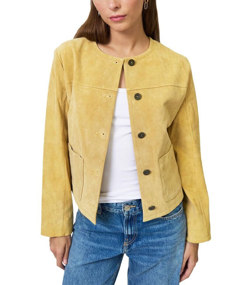 セントラルパークウェスト レディース アウター ジャケット・ブルゾン スエード Central Park West Womens Ophelia Suede Lady Jacket Butter