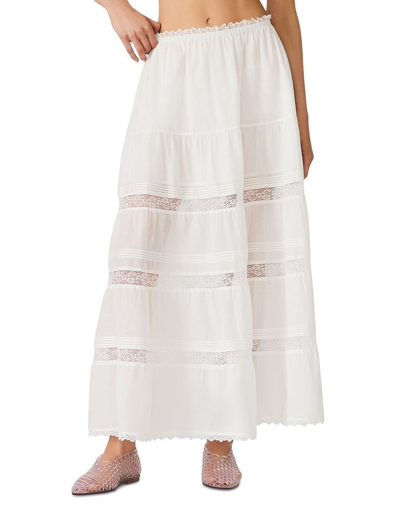 スティーブ マデン レディース ボトムスカート レーストリム レース マキシ STEVE MADDEN Elisse Lace Trimaxi Skirt Antique