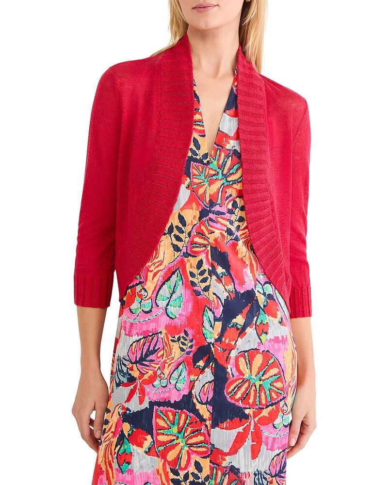 ニックプラスゾーイ レディース アウター カーディガン セーター NICZOE Bolero Cardigan Sweater True Red レッド