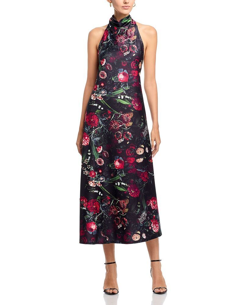 エリアスターズ レディース トップス ワンピース ミディ ジャージー ホルター Area Stars Halter Midi Jersey Dress Black Garden ブラック