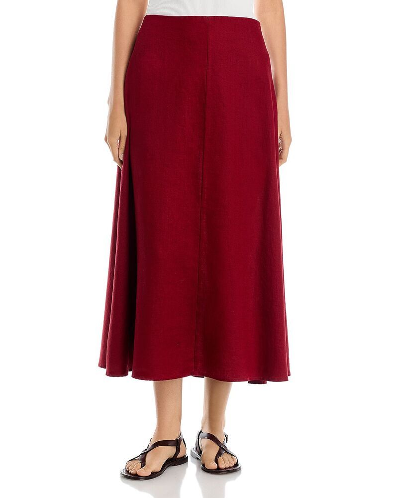 エイリーンフィッシャー レディース ボトムスカート リネン Eileen Fisher Linen Full Skirt Sun Dried Tomato