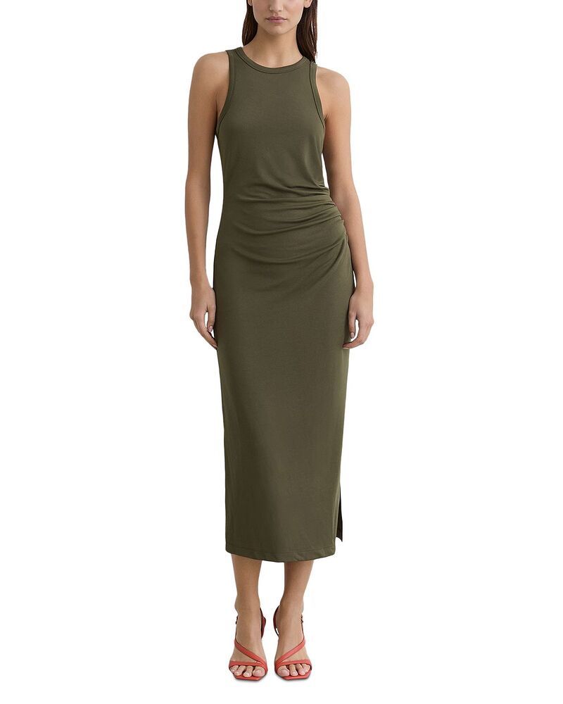 レイス レディース トップス ワンピース ミディ REISS Lola Midi Dress Khaki Green グリーン