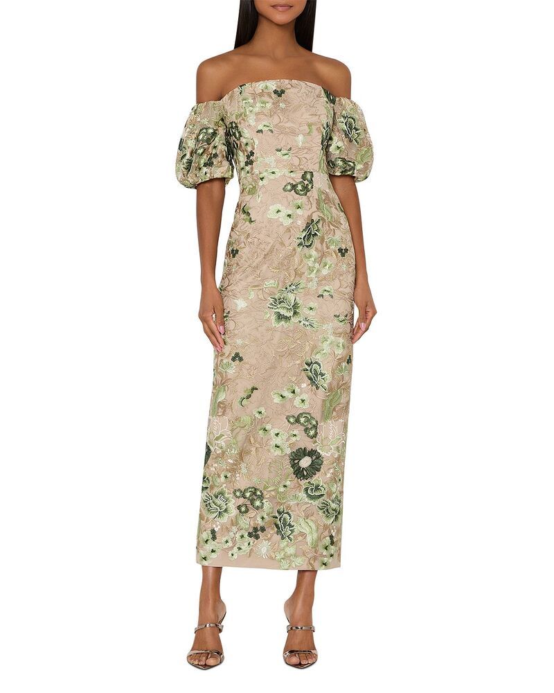 ミリー レディース トップス ワンピース MILLY Nene Off The Shoulder Dress Whitegreen ホワイト