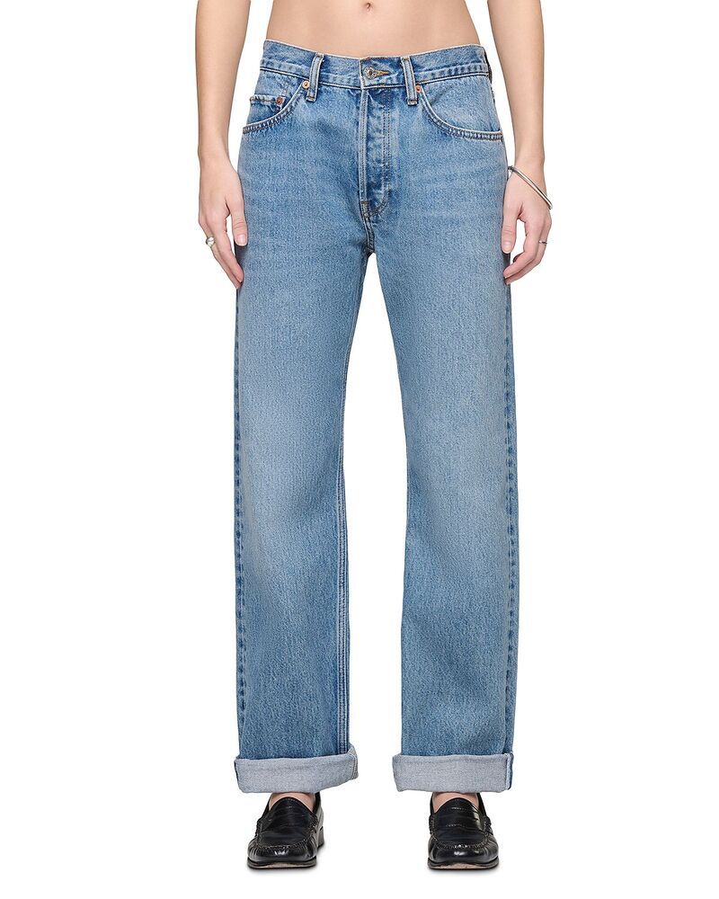 リダン レディース ボトムス デニムパンツ ジーンズ REDONE Beau Mid Rise Cuffed Straight Jeans in Day Tripper Day Tripper 53,280円