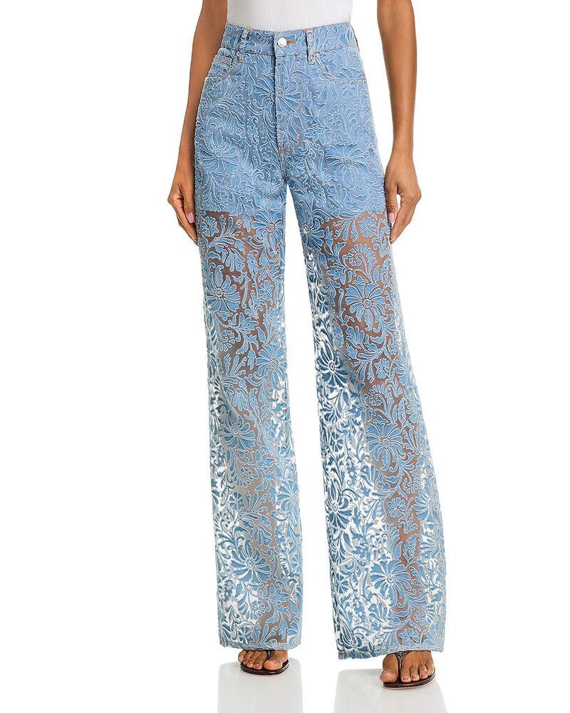 ヴェロニカ ベアード レディース ボトムス デニムパンツ ワイドレッグ ジーンズ Veronica Beard Taylor High Rise Wide Leg Jeans in Lakeshore