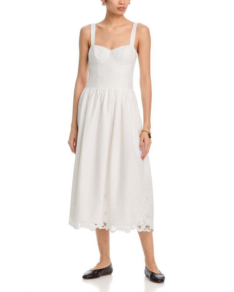 ワイフ レディース トップス ワンピース ミディ WAYF Somerset Midi Dress Ivory アイボリー