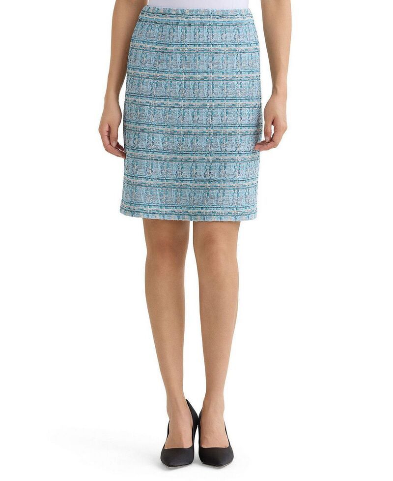ミンウォン レディース ボトムスカート ツイード ニット Ming Wang Tweed Knit Straight Skirt SereneNebulaLimestoneBlackWhite 34,970円