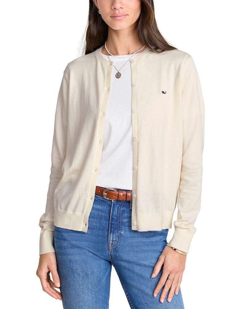 ヴァインヤードヴァインズ レディース アウター ニット・セーター カーディガン Vineyard Vines Cardigan Sweater Marshmallow