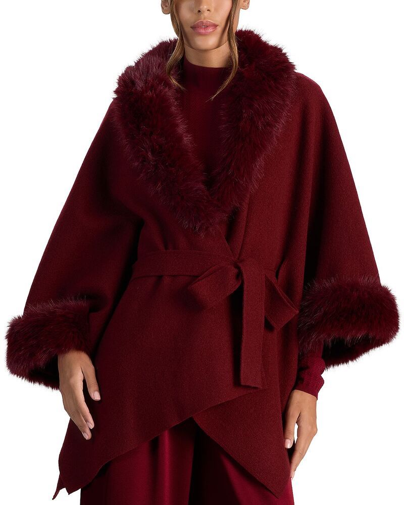 アリスアンドオリビア レディース アウター ニット・セーター コート Alice and Olivia Joanne Sweater Coat Oxblood オックスブラッド