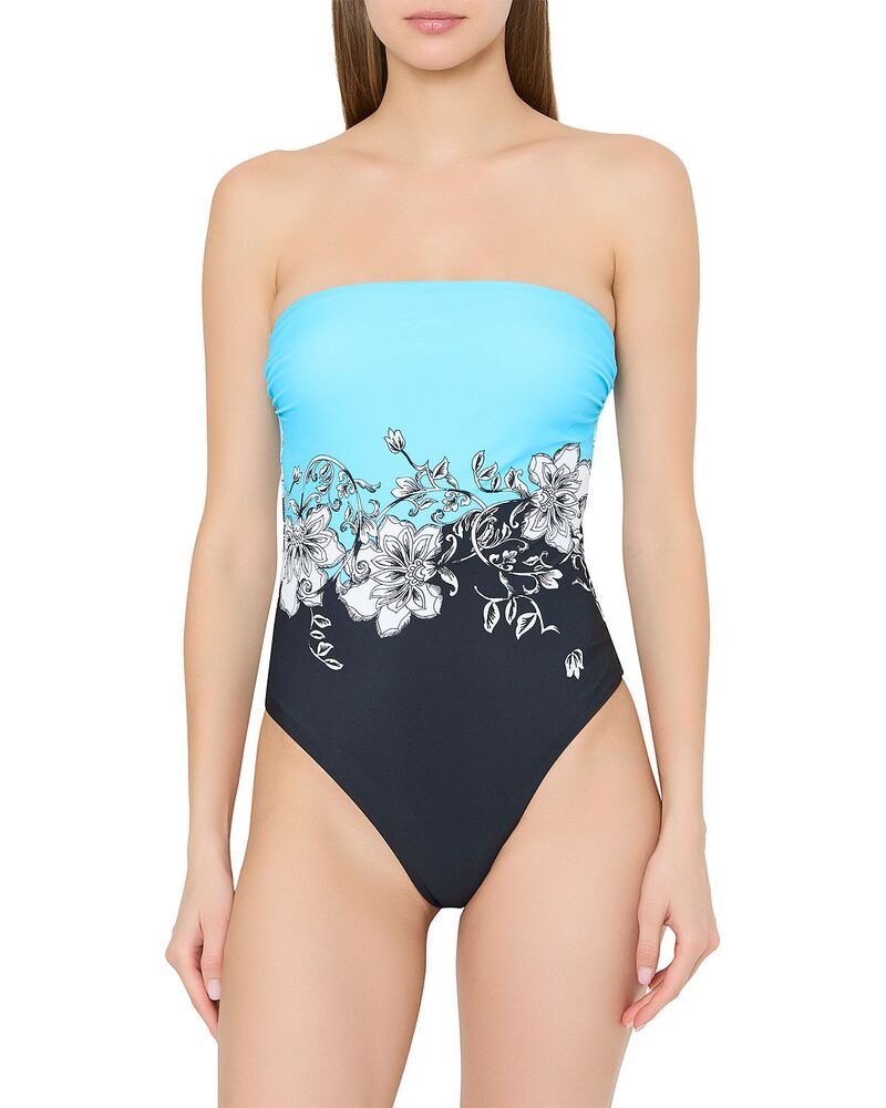 ミリー レディース 水着 上下セット フラワー柄 フラワー MILLY Floral One Piece Swimsuit Blue Black ブラック