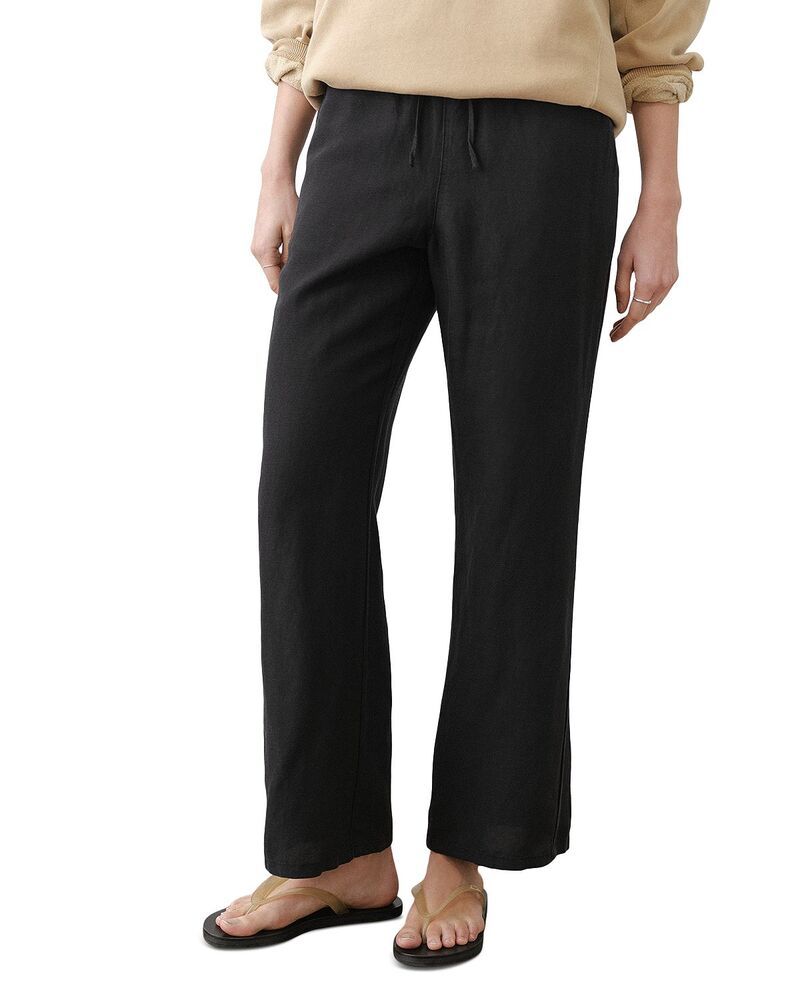 マリーン レイヤー レディース ボトムス カジュアルパンツ Marine Layer Drawstring Pants Black ブラック
