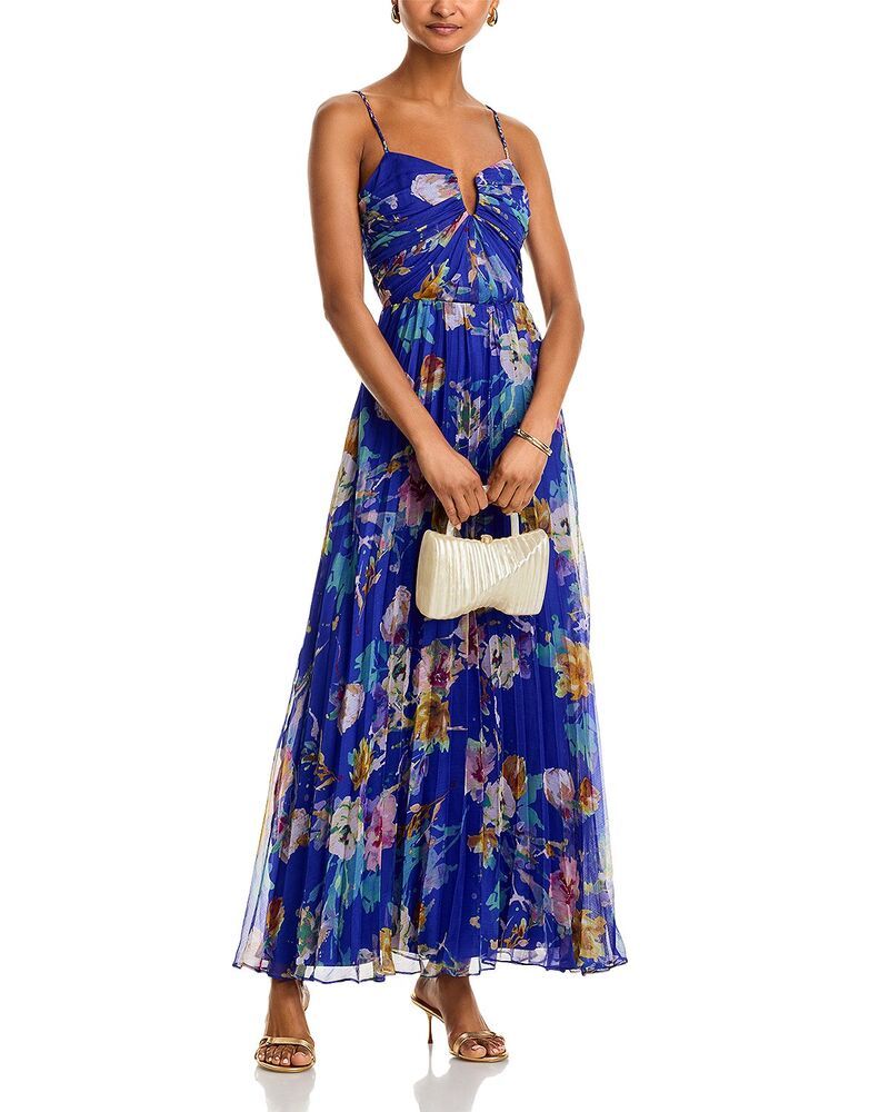 アクア レディース トップス ワンピース マキシ AQUA Watercolor Guest of Maxi Dress Exclusive Cobalt Blue Multi ブルー