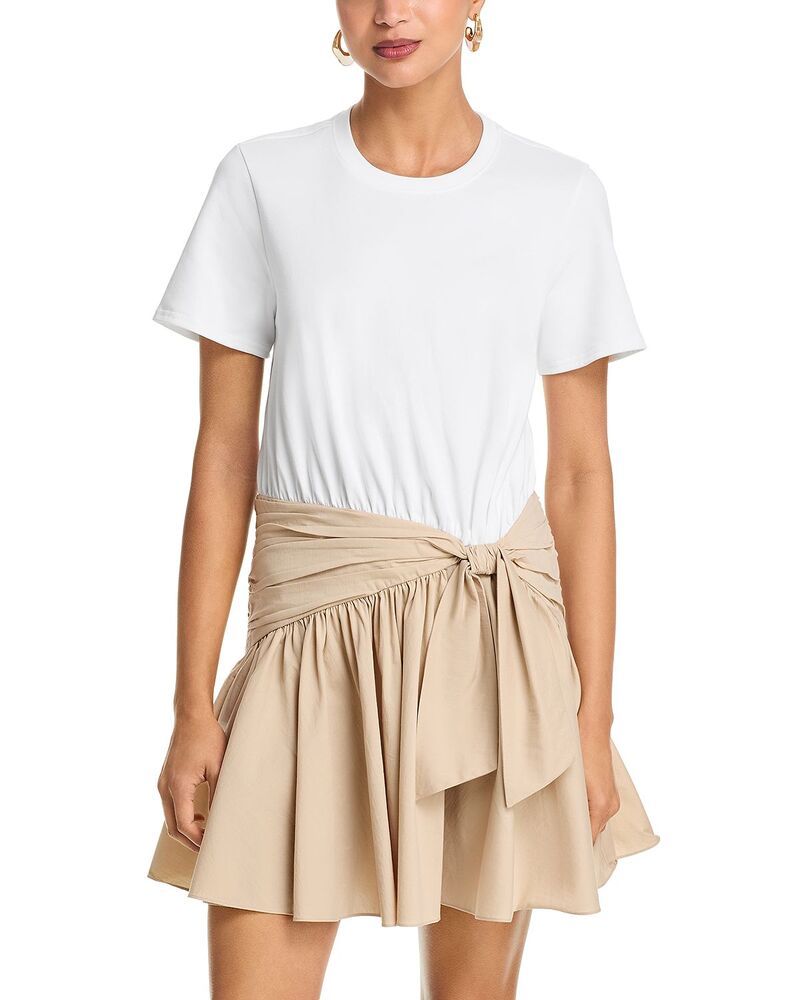 サンク セプト レディース トップス ワンピース ミニ Cinq Sept Leslie Mini Dress Whitekhaki ホワイト