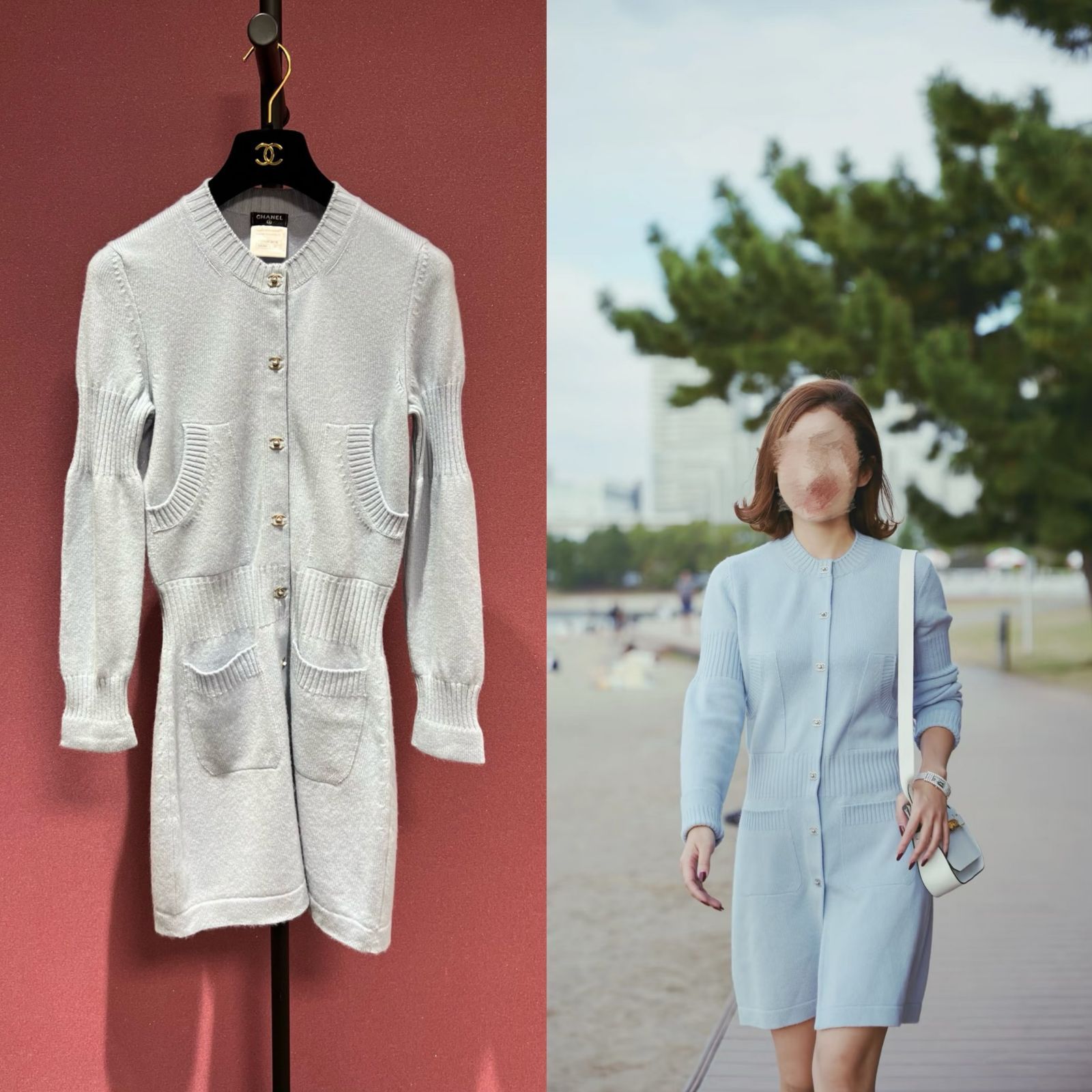 CHANEL P52425K06736 CASHMERE DRESS シャネルワンピース 34 正規品