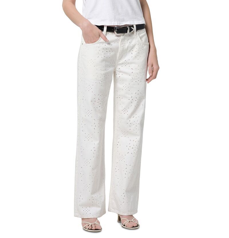 シチズンズ オブ ヒューマニティ �
2000
�ディース ボトムス デニムパンツ ストレート ジーンズ Citizens of Humanity Lindz Easy Straight Leg High Rise Jeans in Blanc
