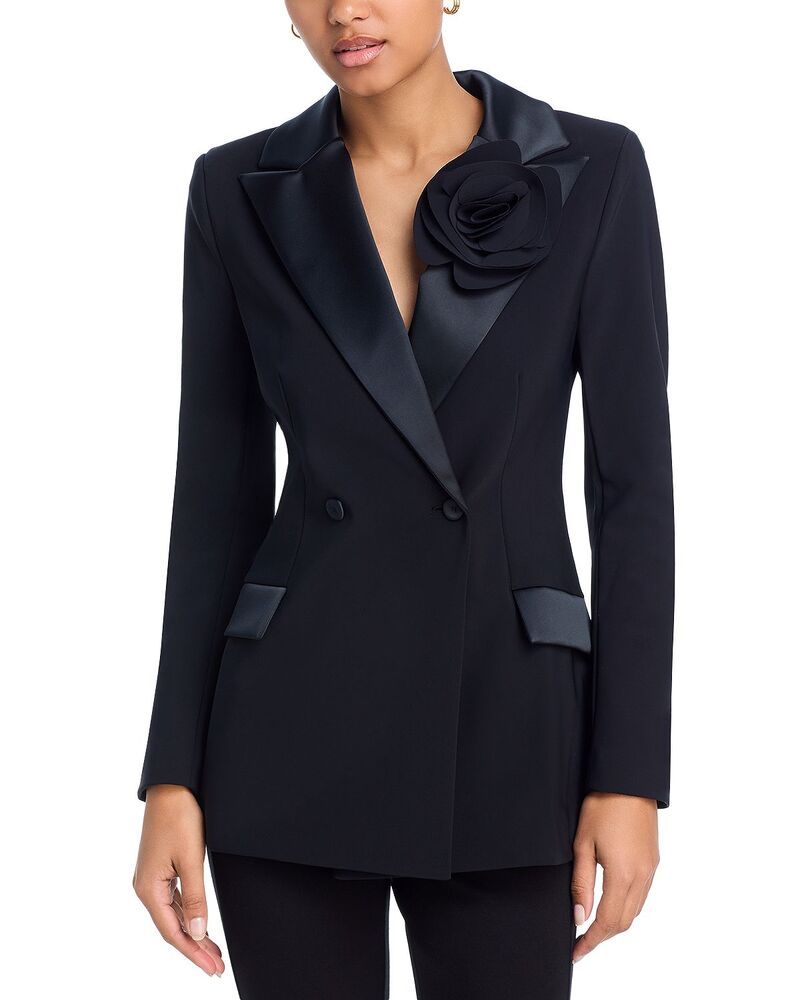チアラ ボニ プティ ローブ レディース アウター ジャケット・ブルゾン ブレザー Chiara Boni La Petite Robe Rosette Blazer Black ブラック