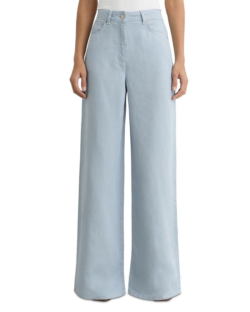 レイス レディース ボトムス カジュアルパンツ ワイドレッグ REISS Carmen Wide Leg Pants Blue ブルー