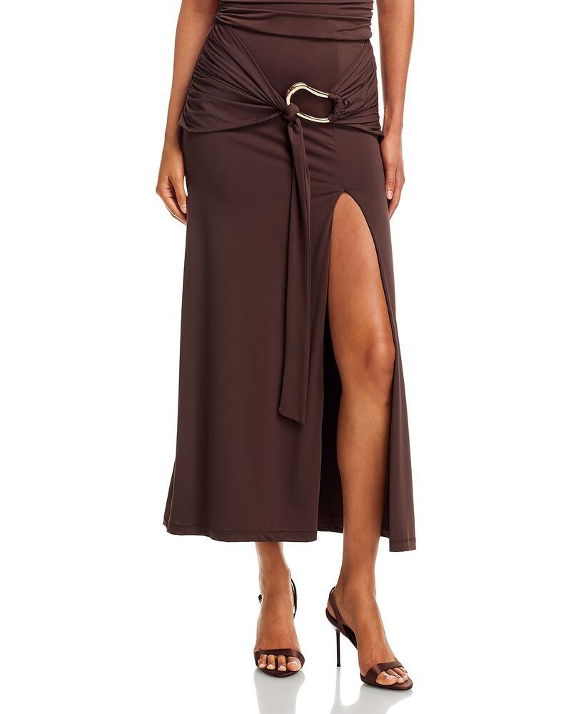バードット レディース ボトムスカート ミディ Bardot Dion Goldetail Midi Skirt Chocolate チョコレート