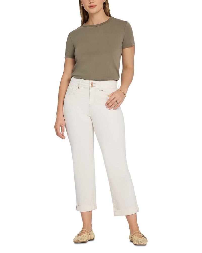 エヌワイディージェイ レディース ボトムス デニムパンツ ヴィンテージーンズ NYDJ Bailey High Rise Relaxed Straight Crop Jeans in Vintage White ホワイト