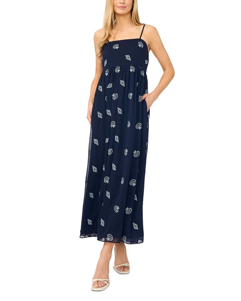 セセ レディース トップス ワンピース 刺繍 マキシ CeCembroidered Seashell Maxi Dress Classic Navy ネイビー