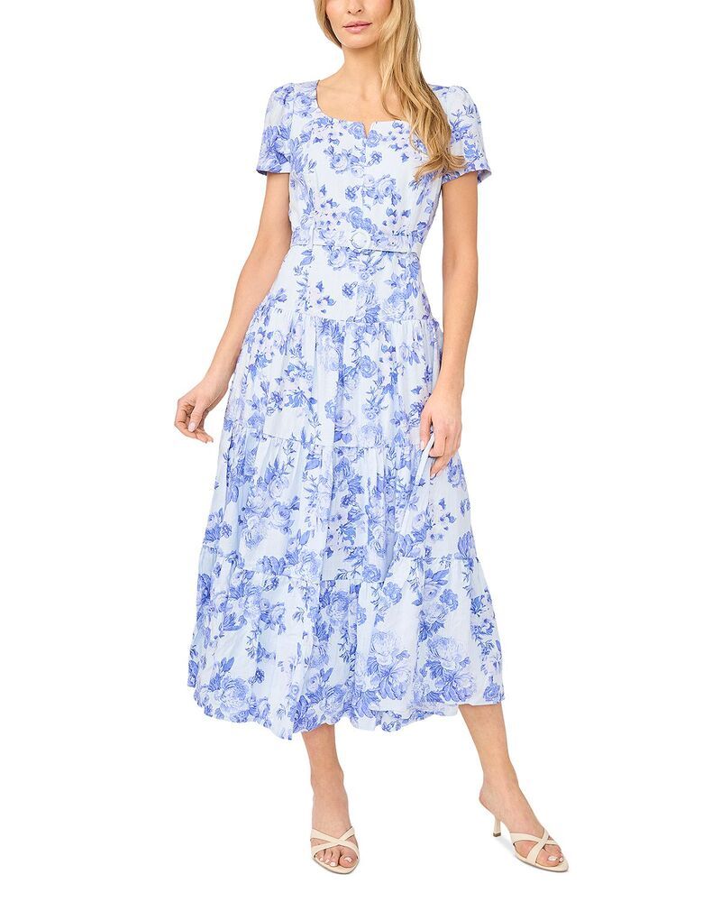 セセ レディース トップス ワンピース ミディ CeCe Short Sleeve Belted Midi Dress Fresh Lavender ラベンダー