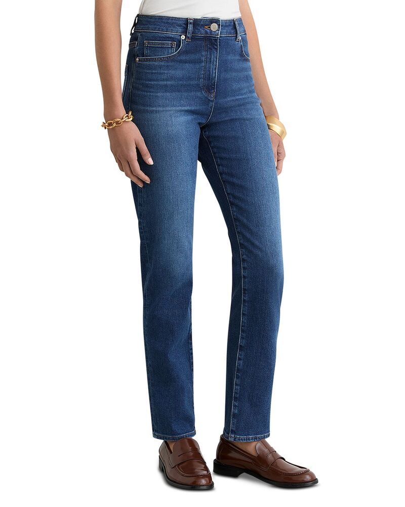 レイス レディース ボトムス デニムパンツ ジーンズ REISS Isabel Mid Rise Slim Jeans in Mid Blue ブルー