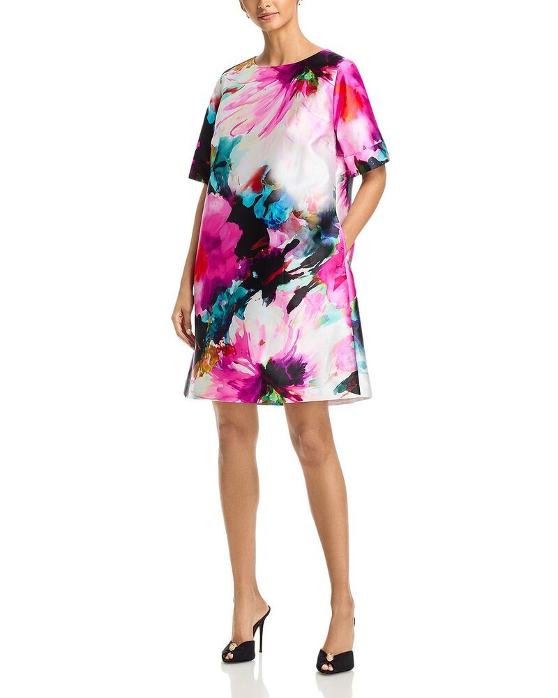 キャロライン ローズ レディース トップス ワンピース フラワー柄 フラワー Caroline Rose Floral Fanfare Dress MultiWhite ホワイト