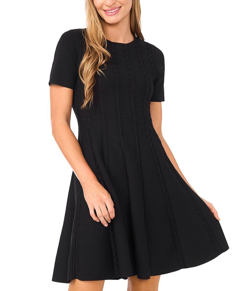 テッドベーカー レディース トップス ワンピース ミニ Ted Baker Ella Ribbon Stitch Mini Dress Rich Black ブラック