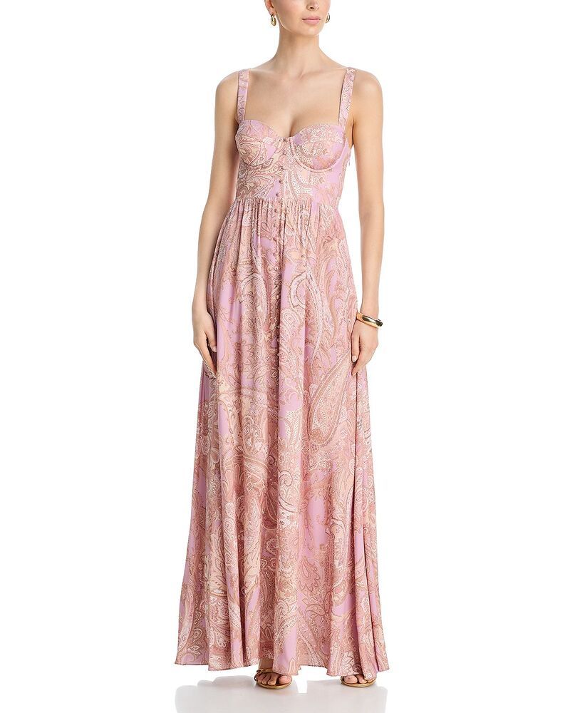 ラジャンス レディース トップス ワンピース プリント マキシ LAGENCE Rosette Printed Maxi Dress Mauve Multi Paisley マルチカラー