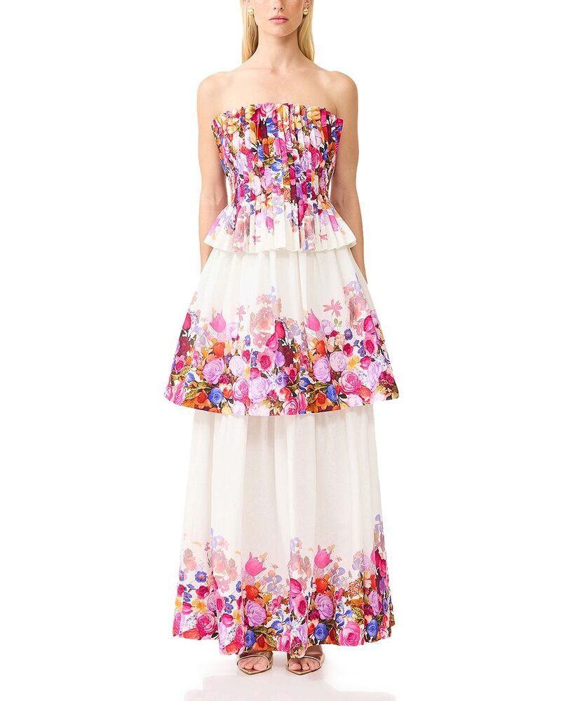 エリアット レディース トップス ワンピース ティアード Elliatt Alice Tiered Gown Whitemulti