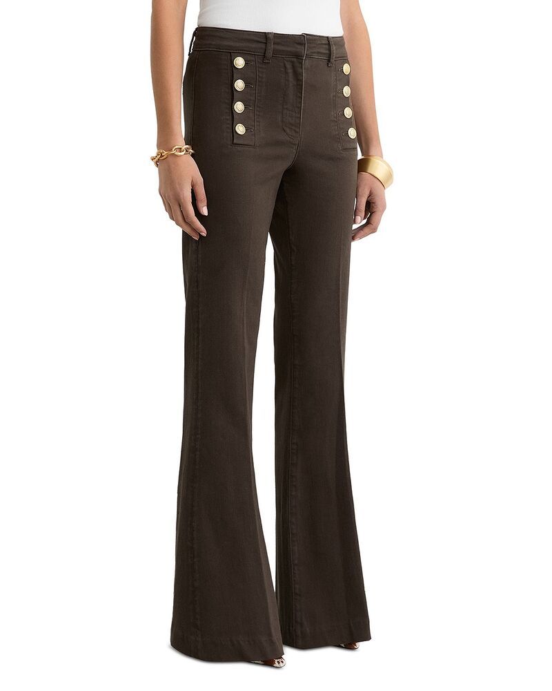 レイス レディース ボトムス デニムパンツ フレア プチ ジーンズ REISS Petites Athena Flare Leg Jeans in Chocolate チョコレート