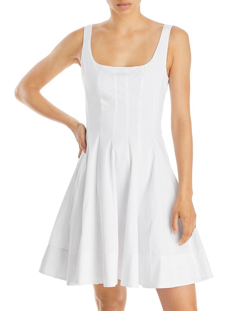 スタウド レディース トップス ワンピース ミニ STAUD Wells Mini Dress White ホワイト 38,870円