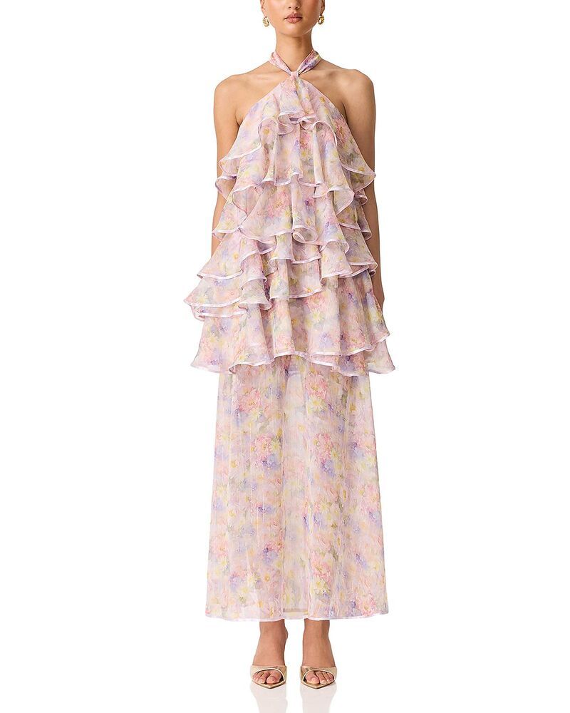 エリアット レディース トップス ワンピース マキシ ホルター Elliatt Alindra Halter Neck Maxi Dress Floralmult