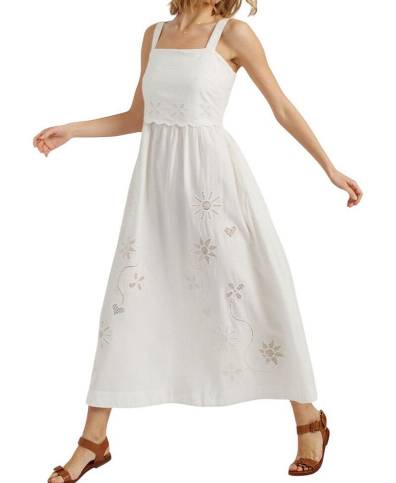 チンティアンドパーカー レディース トップス ワンピース リネン Chinti Parker Womensienna LinenBlend Broderie Summer Dress Cream クリーム