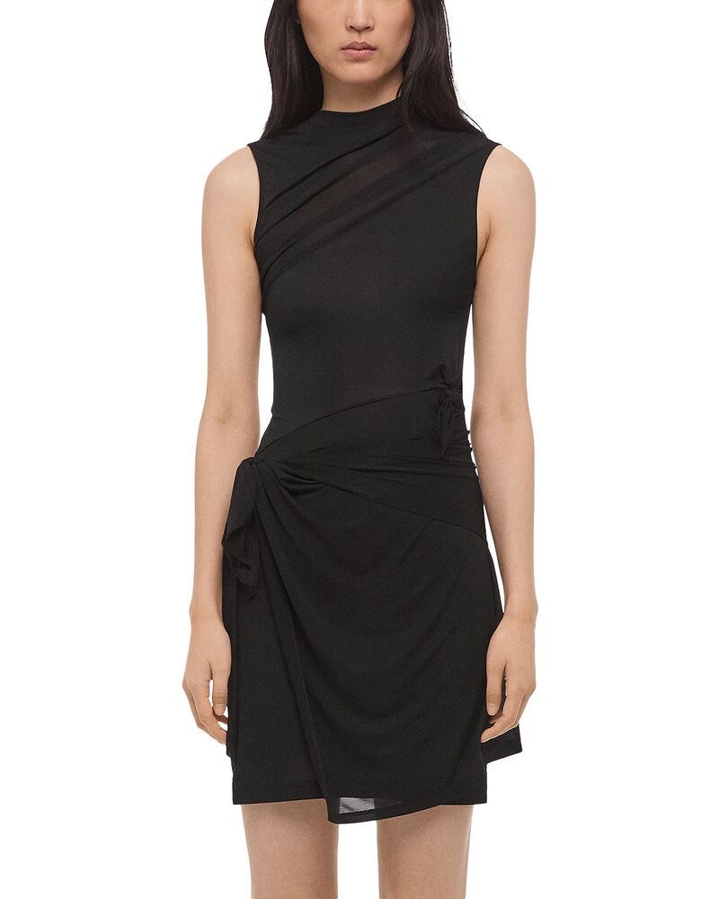 ヘルムート ラング レディース トップス ワンピース ミニ Helmut Lang Knot Mini Dress Black ブラック