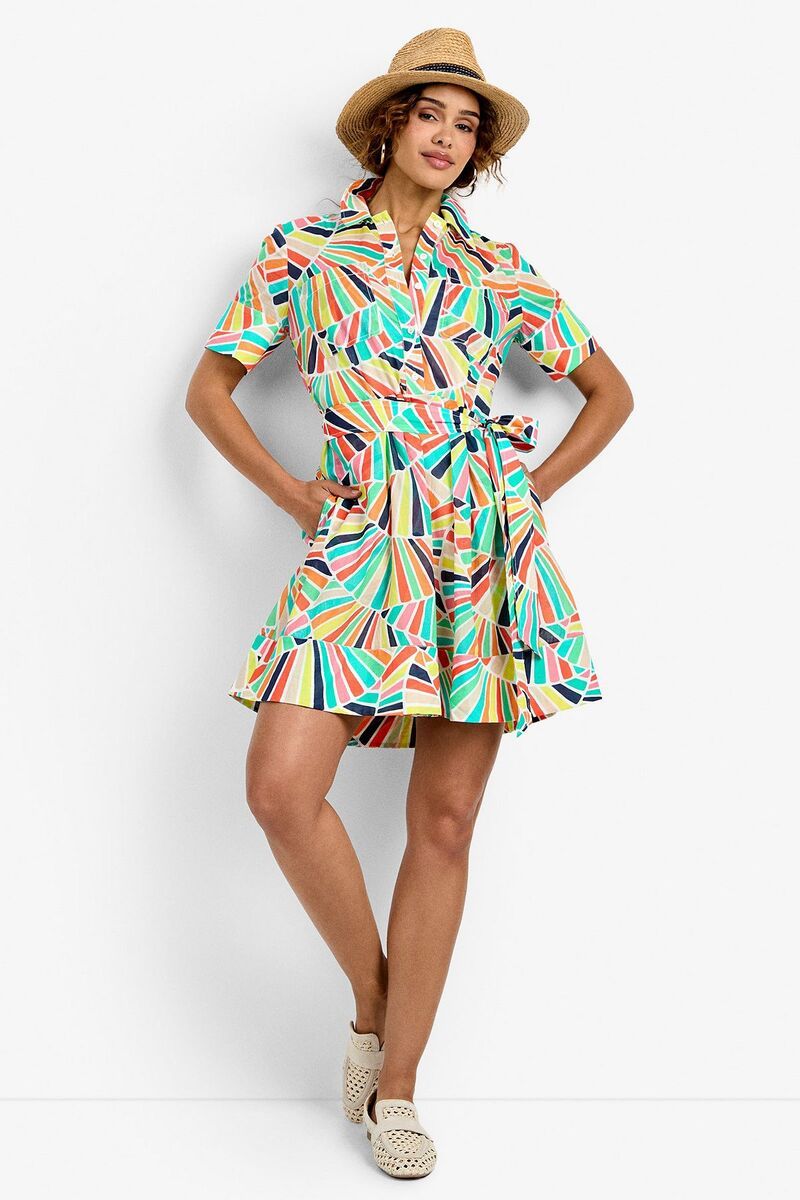 トリーナターク レディース トップス シャツ A ライン ミディ コットン Trina Turk Misola Cotton Voile ALine Midi Shirtdress Coppelia